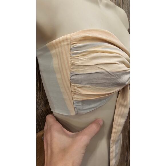 Beach Riot tie front bandana top sexy pastel striped boho versatile M EUC - Picture 4 of 7